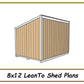 Lean-To Shed Plans 8x12 w/ End wall Doors-TriCityShedPlans