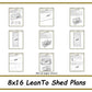 8x16 Lean-To Shed Plans w/ End wall Doors - PDF Download