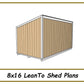 8x16 Lean-To Shed Plans w/ End wall Doors - PDF Download