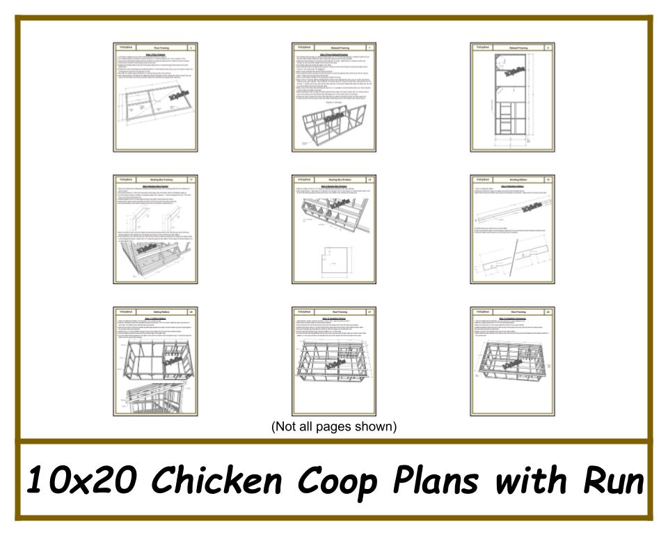 10x20 Chicken Coop Plans with Run-TriCityShedPlans