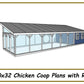 10x32 Chicken Coop Plans with Run-TriCityShedPlans