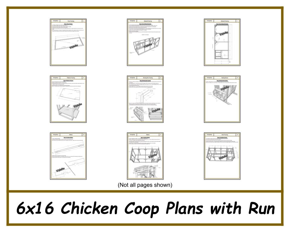 6x16 Chicken Coop Plans W/ Build Video!-TriCityShedPlans