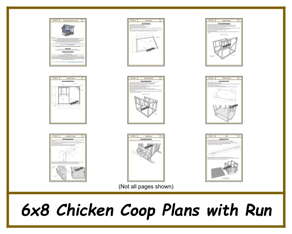 6x8 Chicken Coop Plans W/ Build Video! - PDF Download