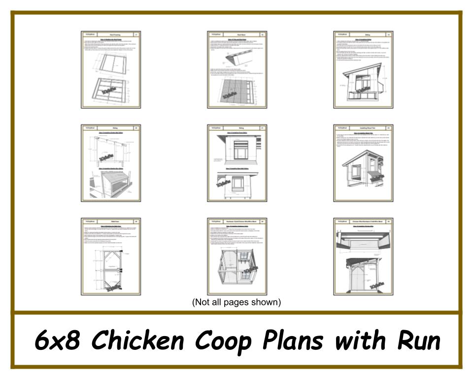 6x8 Chicken Coop Plans W/ Build Video! - PDF Download
