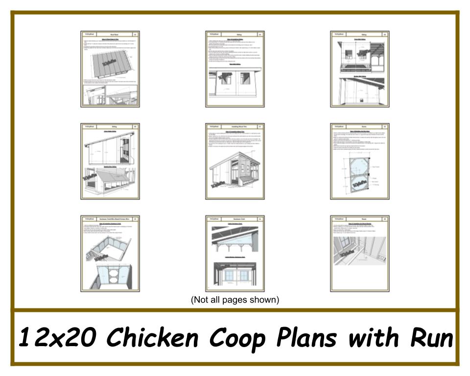 12x20 Chicken Coop Plans with Run-TriCityShedPlans