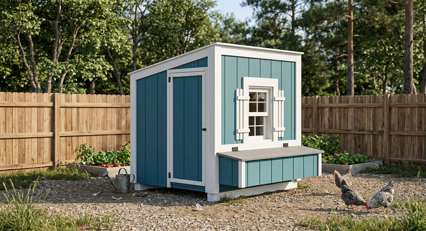 4x5 Chicken Coop Plans-TriCityShedPlans