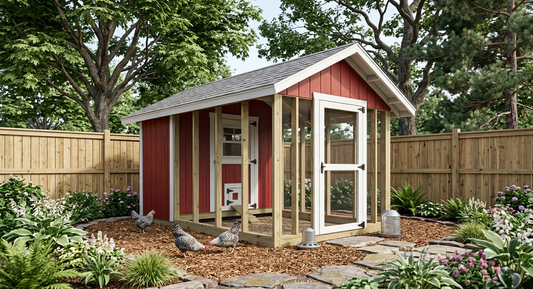 8x12 Chicken Coop Plans w/ Run-TriCityShedPlans