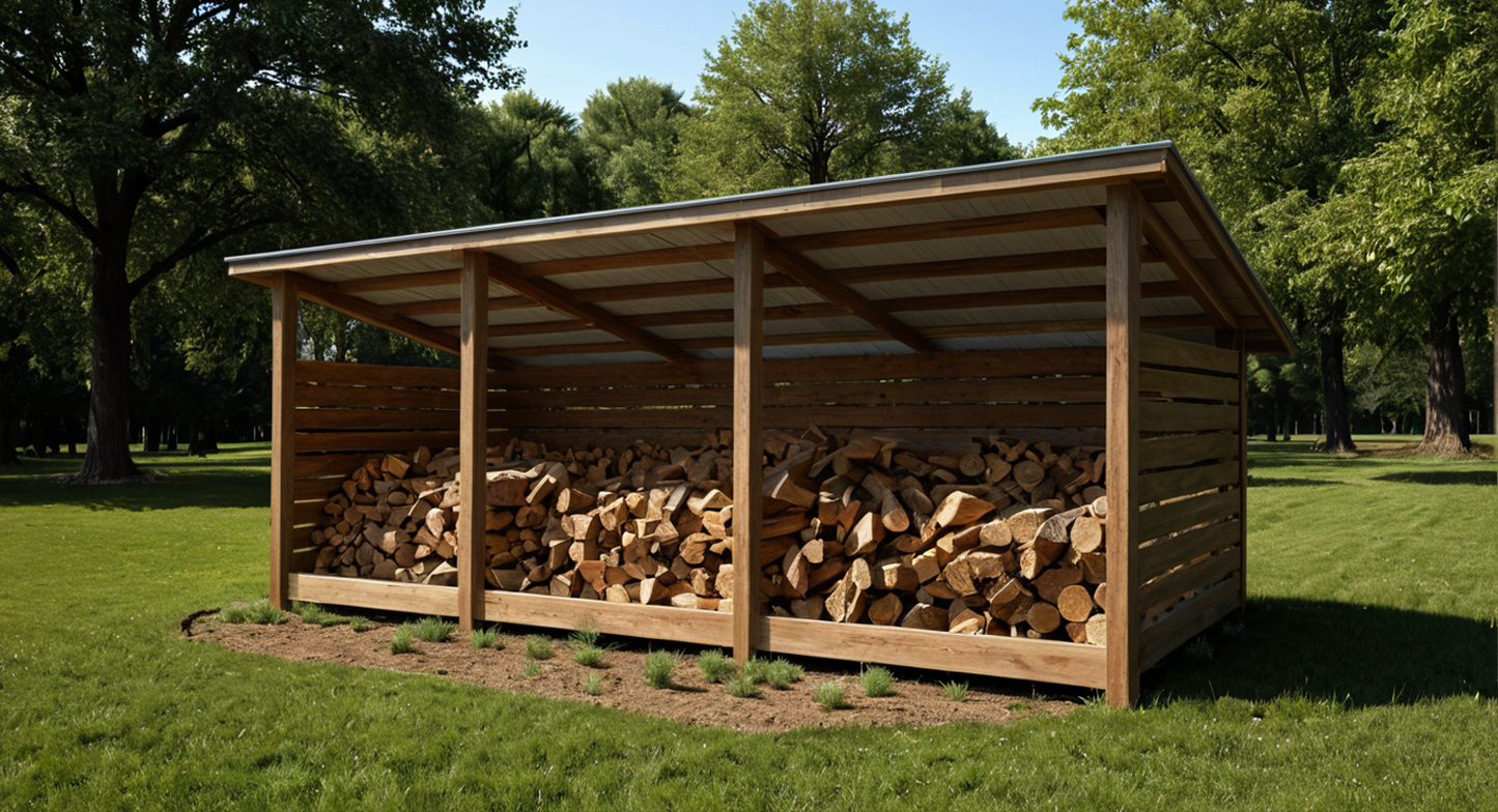 8x20 Firewood Shed Plans-TriCityShedPlans