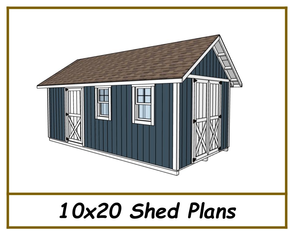 Shed Plans 10x20 - Storage Shed Plans - PDF Download