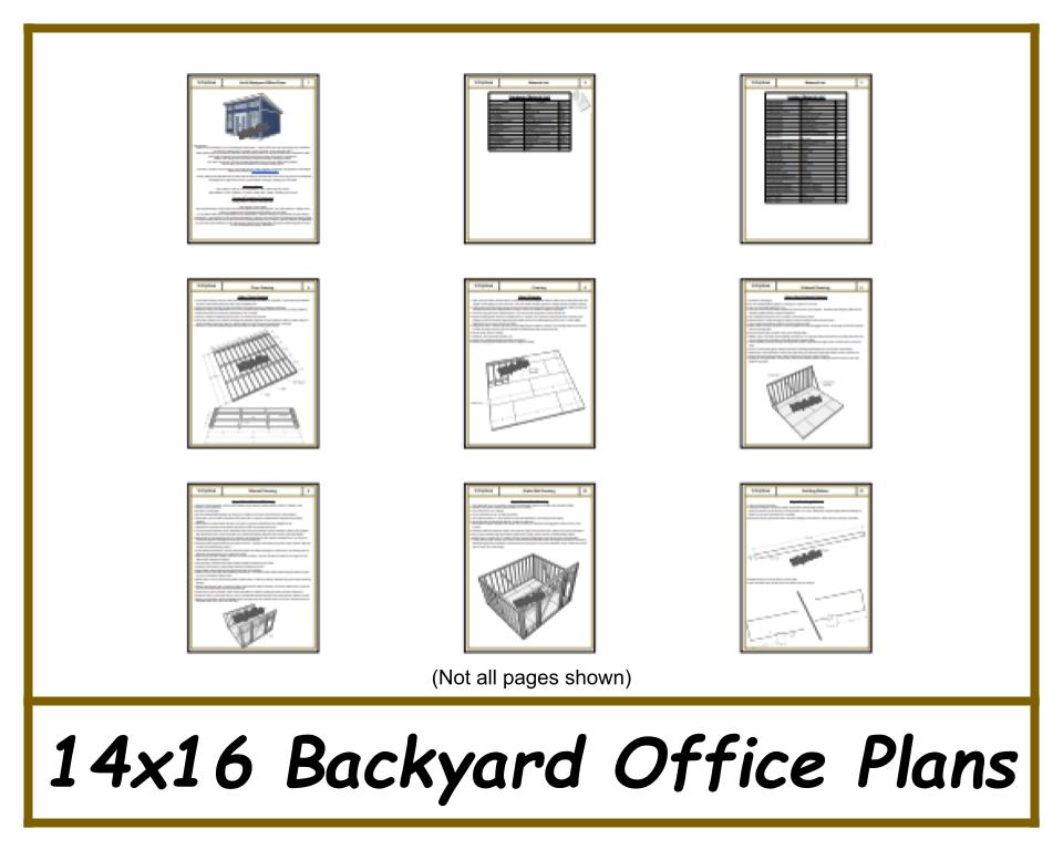 14x16 Backyard Office Plans