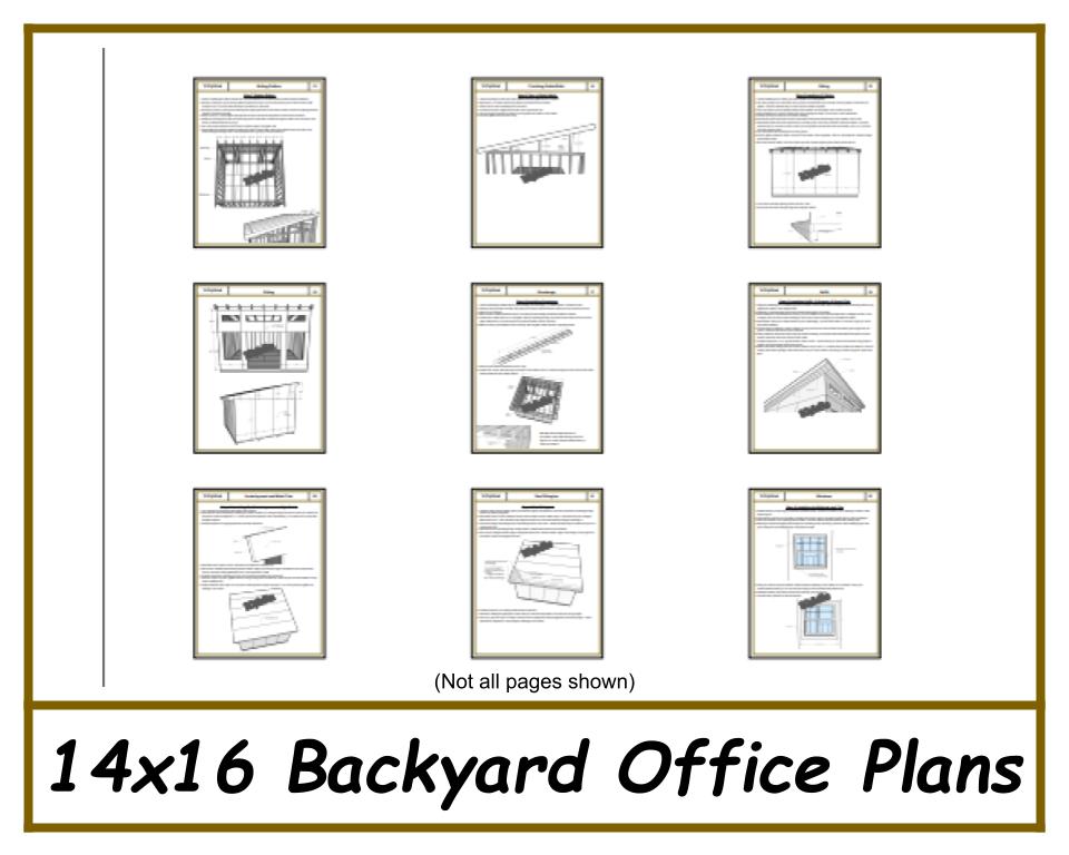 14x16 Backyard Office Plans