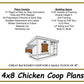 Chicken Coop 4x8 Plans - PDF Download