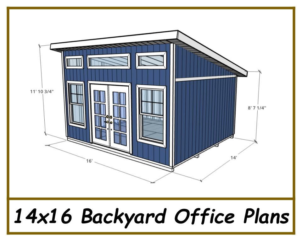 14x16 Backyard Office Plans