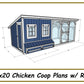 8x20 Chicken Coop Plans with Run - PDF Download