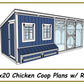 8x20 Chicken Coop Plans with Run - PDF Download