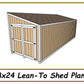 Lean-to Shed Plans 8x24 - PDF Download