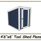 Tool Shed Plans 4'6"x6' - PDF Download