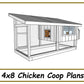 Chicken Coop 4x8 Plans - PDF Download