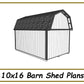 10x16 Barn Shed Plans