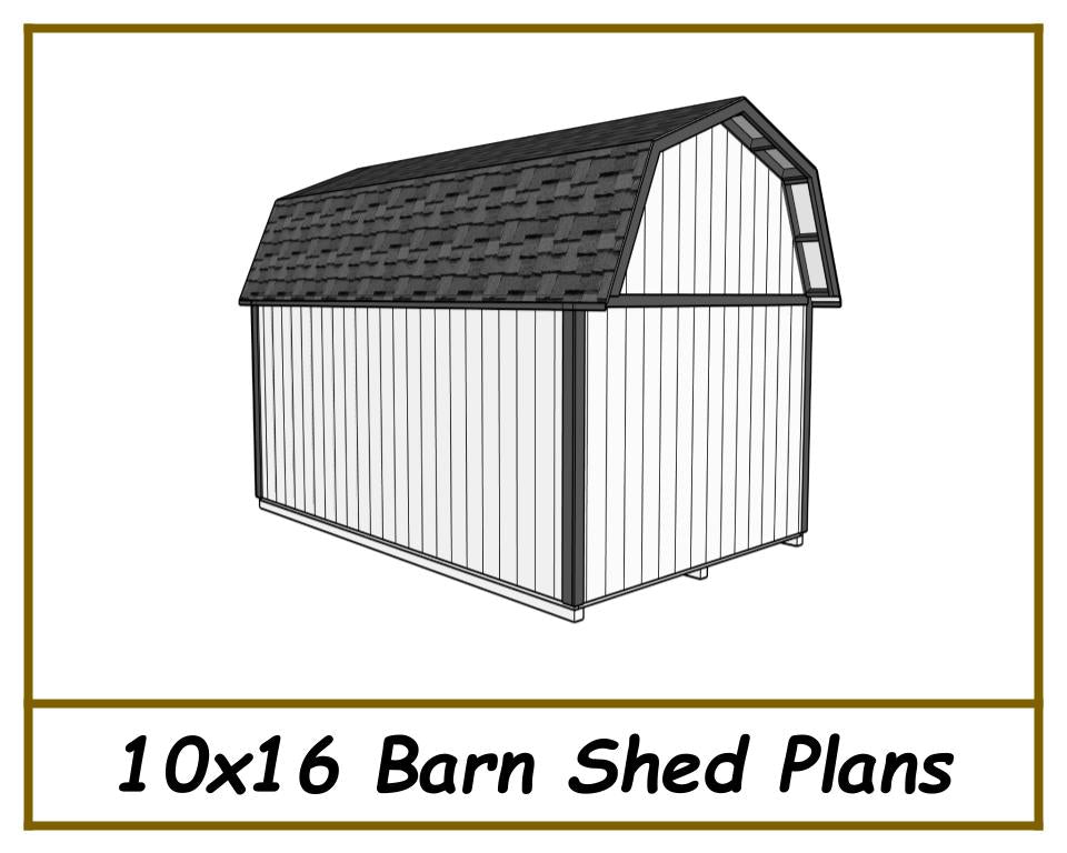 10x16 Barn Shed Plans