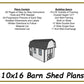 10x16 Barn Shed Plans