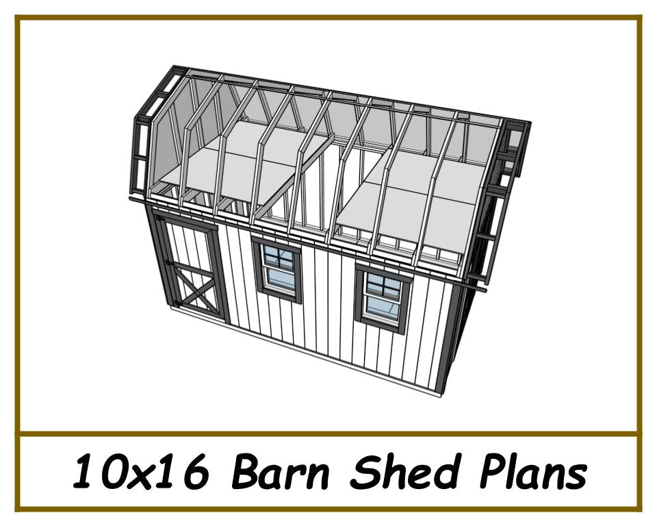 10x16 Barn Shed Plans