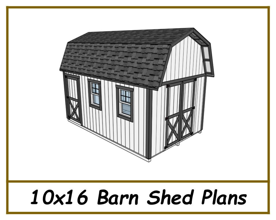 10x16 Barn Shed Plans