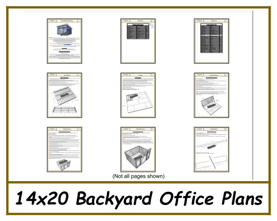 14x20 Backyard Office Plans