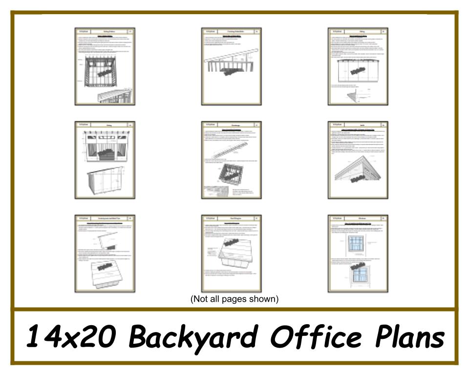 14x20 Backyard Office Plans