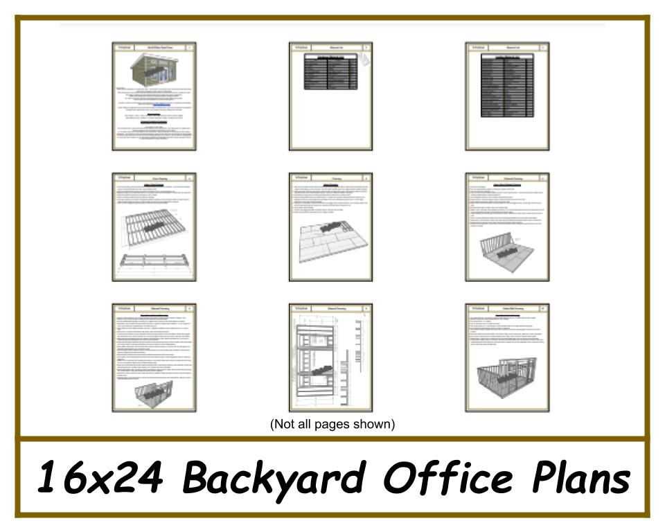 16x24 Office Shed Plans