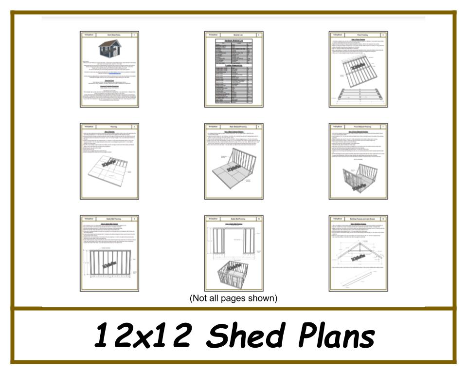 12x12 Storage Shed Plans