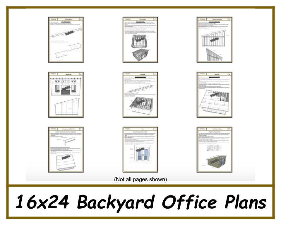 16x24 Office Shed Plans