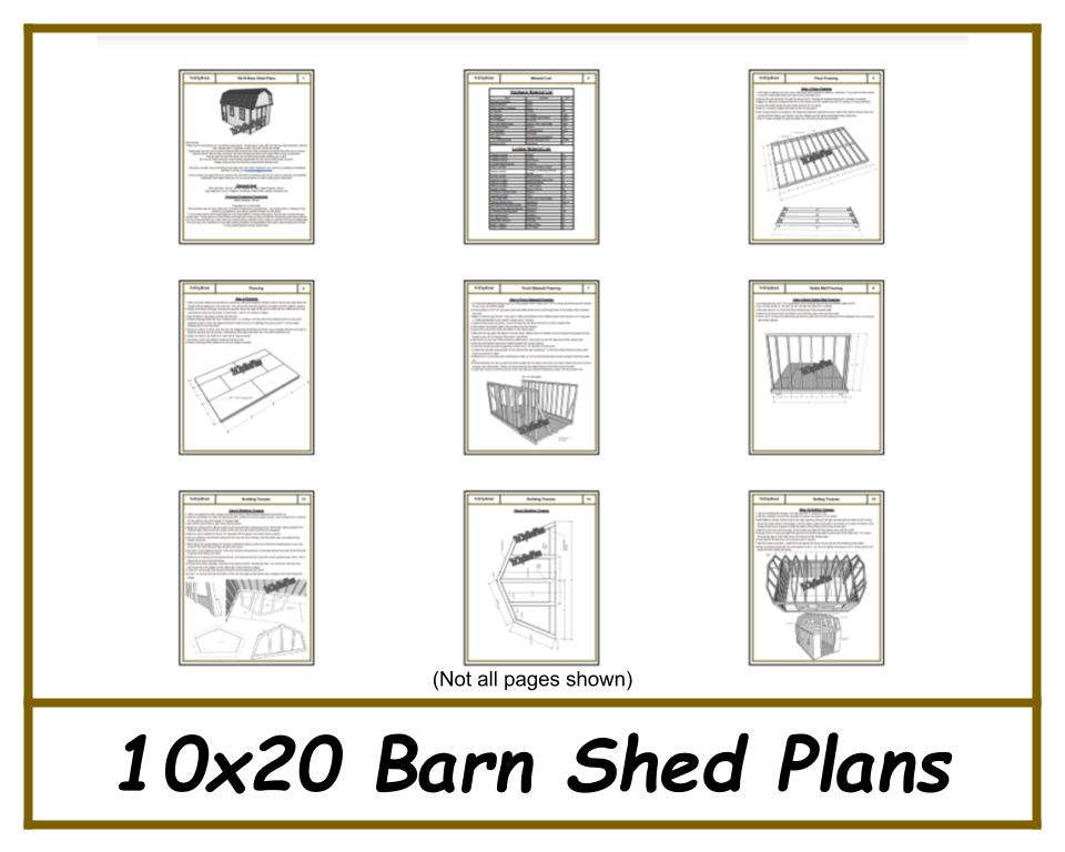 10x20 Barn Shed Plans