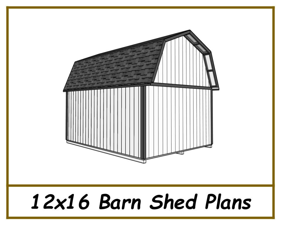 12x16 Barn Shed Plans