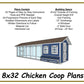 8x32 Chicken Coop Plans with Run - Gable Chicken Coop