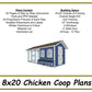 8x20 Chicken Coop Plans with Run - Gable Chicken Coop