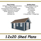 12x20 Storage Shed Plans