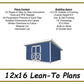 12x16 Lean-To Shed Plans