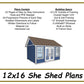 12x16 She Shed Plans