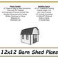 12x12 Barn Shed Plans