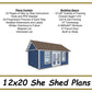 12x20 She Shed Plans