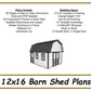 12x16 Barn Shed Plans