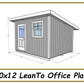 10x12 Lean To Office Shed Plans