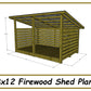 8x12 Firewood Shed Plans