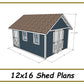 12x16 Storage Shed Plans