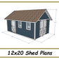 12x20 Storage Shed Plans