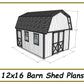 12x16 Barn Shed Plans