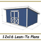 12x16 Lean-To Shed Plans