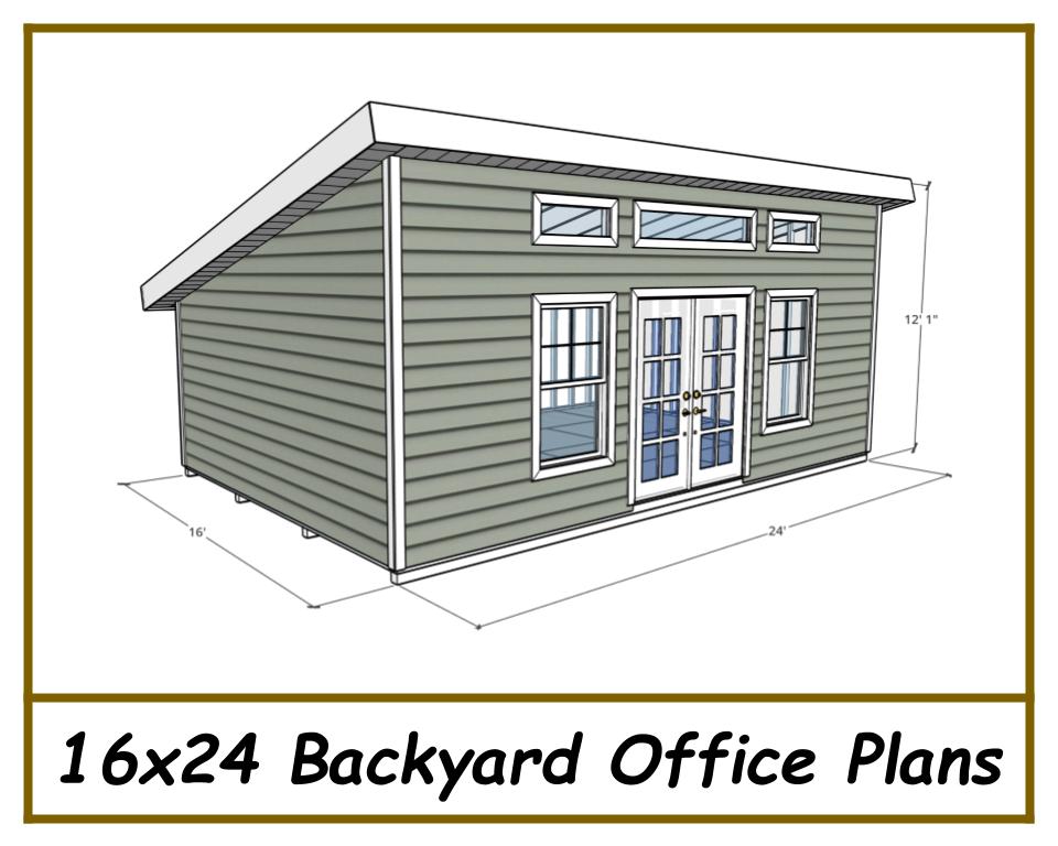 16x24 Office Shed Plans