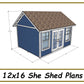 12x16 She Shed Plans